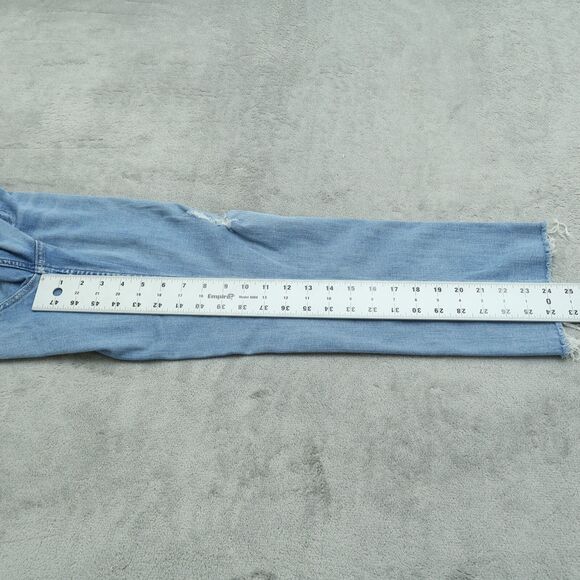 Hollister Straight Jeans Juniors Size 7 High-Rise 24" Inseam Cropped Distressed - Picture 14 of 14